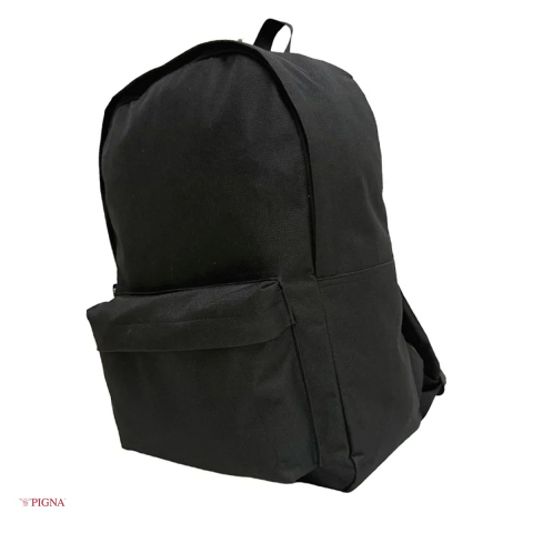 Ghiozdane si rucsacuri scolare - Ghiozdan Pigna, pentru gimnaziu cu 2 compartimente, simplu fermoare, negru, 42x30x14 cm