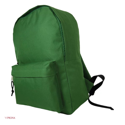 Ghiozdane si rucsacuri scolare - Ghiozdan Pigna, pentru gimnaziu cu 2 compartimente, simplu fermoare, verde, 42x30x14 cm