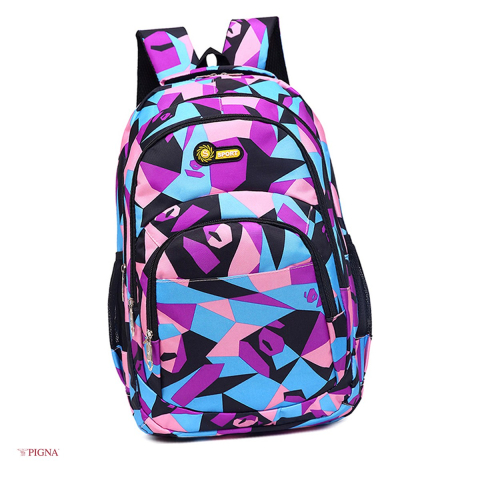 Ghiozdane si rucsacuri scolare - Ghiozdan Pigna, pentru gimnaziu sau liceu, teens 4 fermoare, mov, 45x32x14 cm