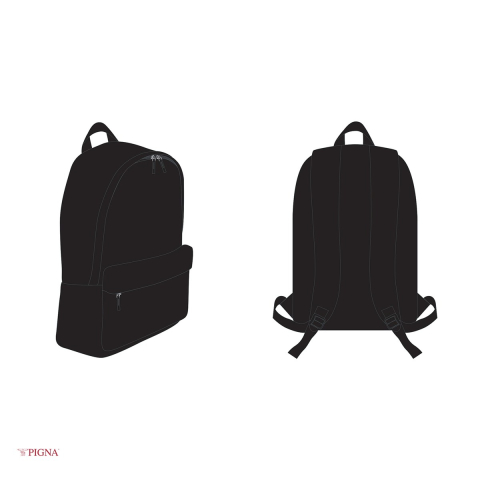 Ghiozdan Pigna, pentru liceu, simplu, negru, 42x30x14 cm [3]