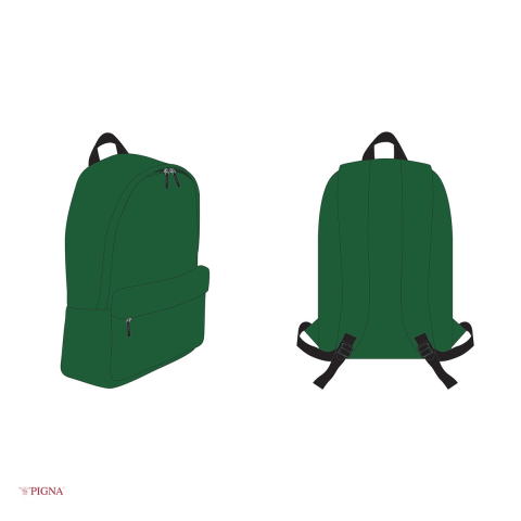 Ghiozdan Pigna, pentru liceu, simplu, verde, 42x30x14 cm [3]