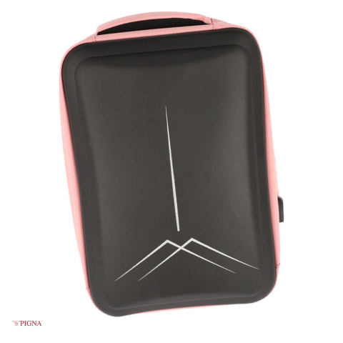 Ghiozdane si rucsacuri scolare - Ghiozdan Pigna Pink IT, din poliester, laptop roz-negru-roz, 41x29x14 cm