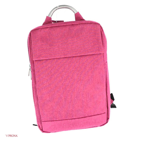 Ghiozdane si rucsacuri scolare - Ghiozdan Pigna Pink IT, laptop USB 2 fermoare, roz