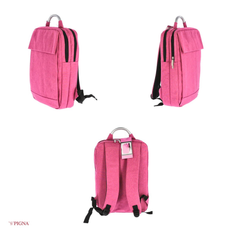 Ghiozdan Pigna Pink IT, laptop USB 2 fermoare, roz [3]