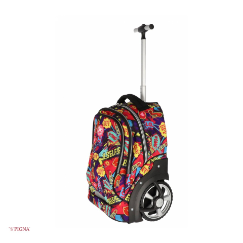 Ghiozdan Pigna Power Love, troller compartiment laptop, multicolor [4]