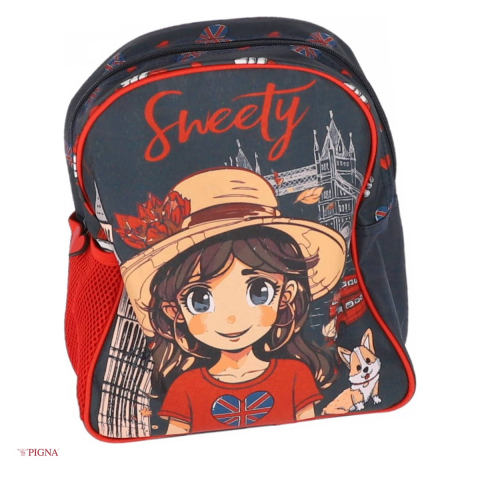 Ghiozdane si rucsacuri scolare - Ghiozdan Pigna Sweety, pentru prescolari, 1 fermoar, bleumarin