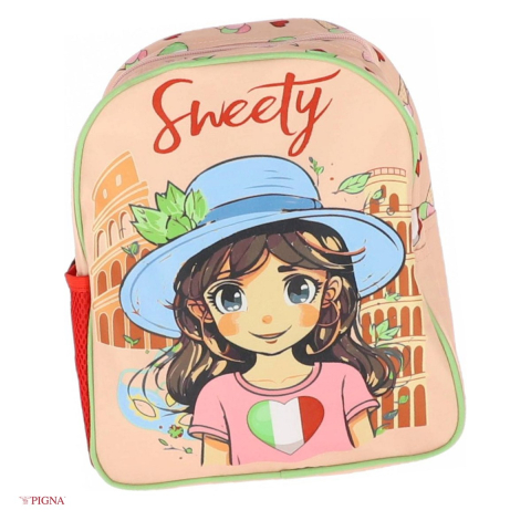 Ghiozdane si rucsacuri scolare - Ghiozdan Pigna Sweety, pentru prescolari, 1 fermoar, roz