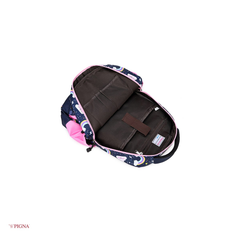 Ghiozdan Pigna Unicorn, pentru scoala generala, I-IV sf, roz-blue, 29x13 cm [4]