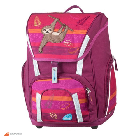 Rucsacuri urbane si sport - Ghiozdan Schneiders Lazy Lewis Smart cu etui, sac de sport si geanta pentru carti, 31x40x22 cm, 24 l, rosu