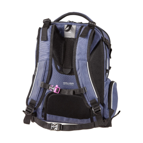 Ghiozdan scolar pentru adolescenti, Campus Evo Blue Ivy Pink, produs Walker by Schneiders, 32 x 46 x 21 cm, albastru-roz [1]