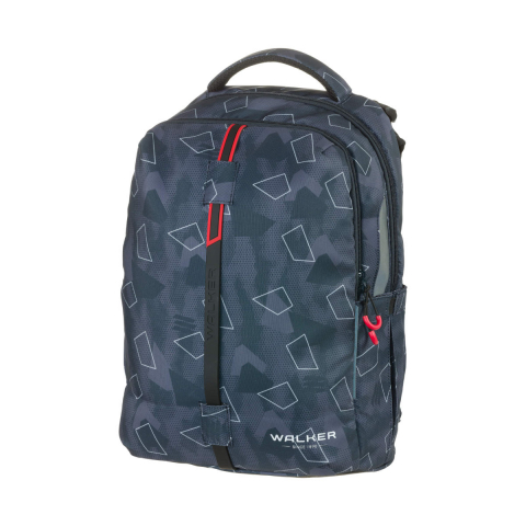 Bagaje si Accesorii - Ghiozdan scolar pentru adolescenti, Elite 2.0 Grey Polygon, produs Walker by Schneiders, 32 x 46 x 20 cm, gri