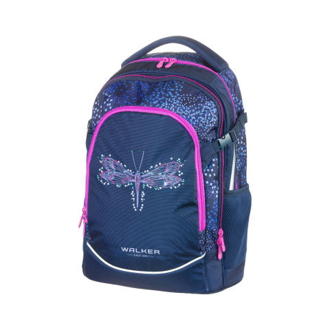 Bagaje si Accesorii - Ghiozdan scolar pentru adolescenti, Fame Magic Dragonfly, produs Walker by Schneiders, 30 x 44 x 20 cm, albastru