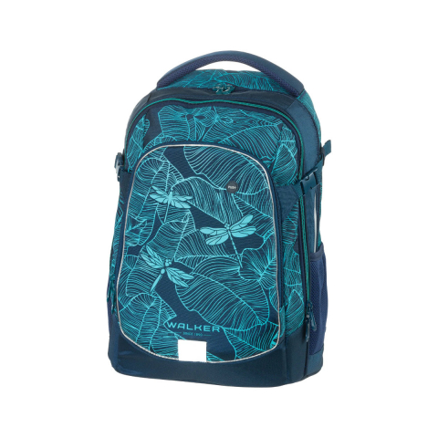Bagaje si Accesorii - Ghiozdan scolar pentru fete, Fame 2.0 Glow in Dark Petrol, produs Walker by Schneiders, 30 x 44 x 20 cm