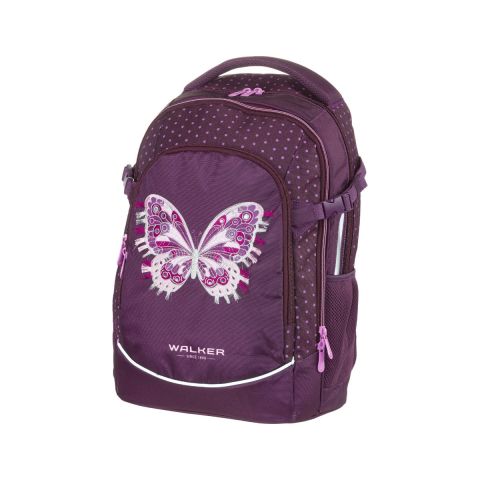 Bagaje si Accesorii - Ghiozdan scolar pentru fete, Fame Night Owl (Butterfly Violet), produs Walker by Schneiders, 30 x 44 x 20 cm, violet