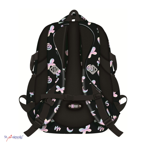 Ghiozdan St.Majewski St.Right BP-01 Holo-Baloons pentru clasele V-VIII, 43x32x21 cm, 23 l, negru multicolor [3]
