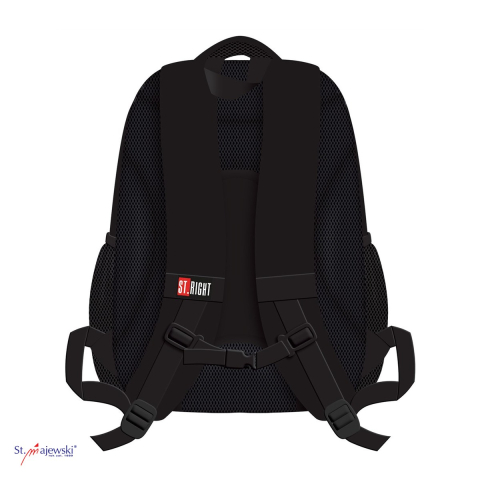 Ghiozdan St.Majewski St.Right BP-05 St.Black pentru liceu, 42x30x19 cm, 26 l, negru [3]