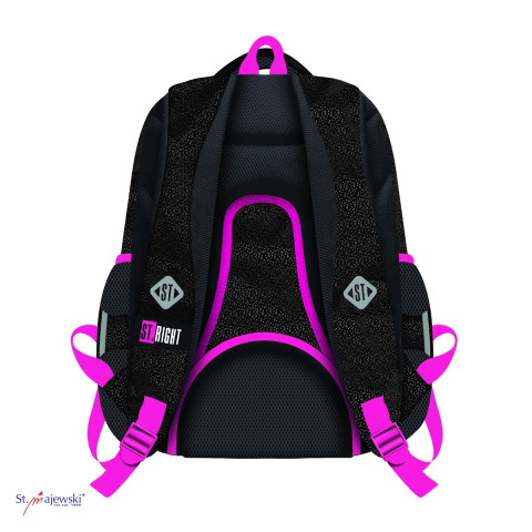 Ghiozdan St.Majewski St.Right BP-06 Black Glitter pentru clasele V-VIII, 42x31x22 cm, 23 l, negru [3]