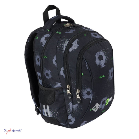 Bagaje si Accesorii - Ghiozdan St.Majewski St.Right BP-26 Pixel Soccer pentru clasa 0, 39x27x17 cm, 20 l