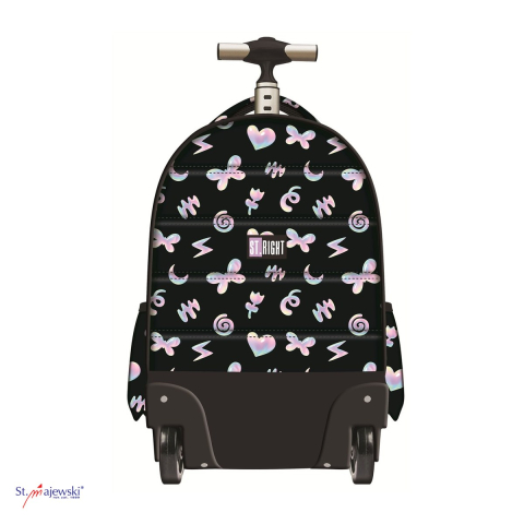 Ghiozdan troller St.Majewski St.Right TB-01 Holo-Baloons, 44x32x25 cm, 26 l, negru multicolor [3]