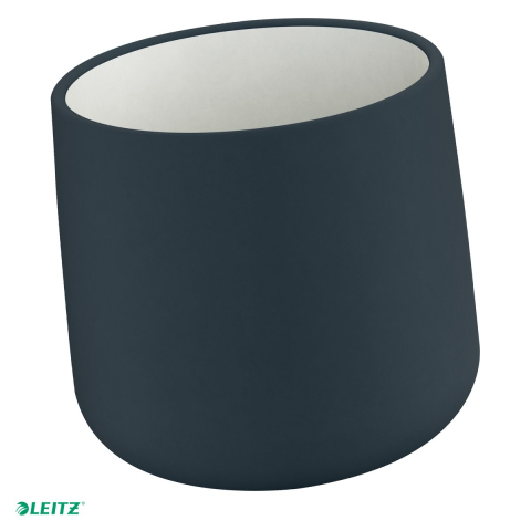Organizatoare si suporturi de birou - Ghiveci pentru plante si suport pentru articole de birou Leitz Cosy, din ceramica, 130 x 143 x 143 mm, gri antracit