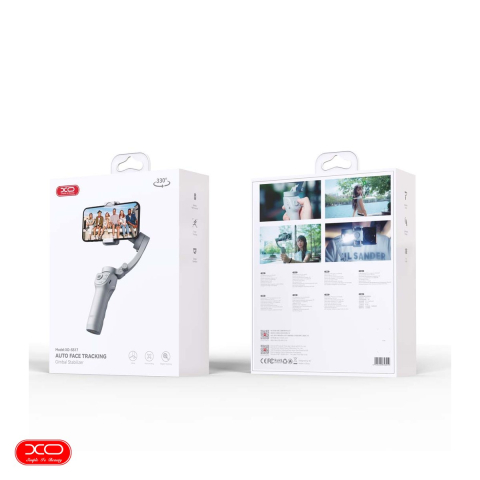 Gimbal selfie stick XO gimbal Bluetooth v.5.2 tripod SS17, auto face tracking, stabilizator, Gri [4]