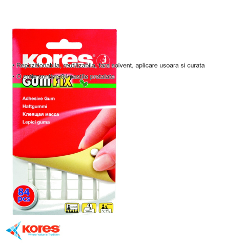 Guma adeziva Kores Gumfix 50g, repozitionabila si reutilizabila, pentru fotografii, postere si decoratiuni [2]