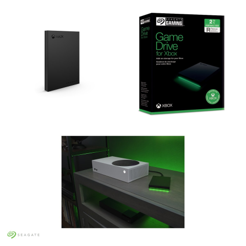 Hard disk extern portabil Seagate Game Drive for Xbox, 2 TB, USB 3.2 Gen 1, pentru Xbox Series X, Xbox Series S si Xbox One, iluminare LED verde, negru, STKX2000400 [4]