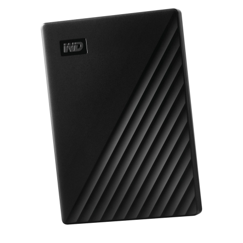 Hard disk extern portabil WD My Passport, 1 TB, USB 3.2 Gen 1, parola si criptare hardware AES 256-bit, software de backup, negru, WDBYVG0010BBK-WESN [0]