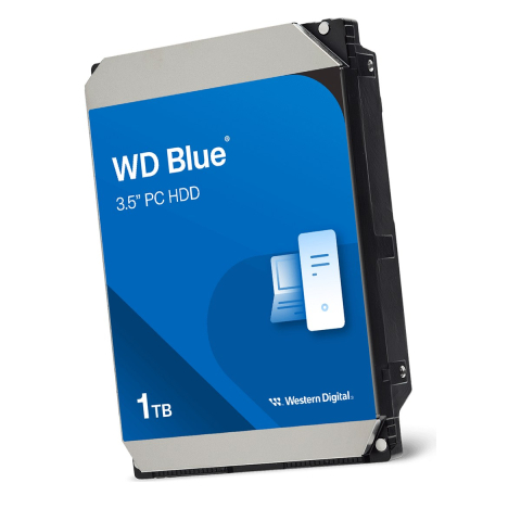 Hard disk intern WD Blue, 1 TB, 3,5 inch, SATA 6 Gb/s, 5400 RPM, CMR, cache 64 MB, WD10EARZ [0]
