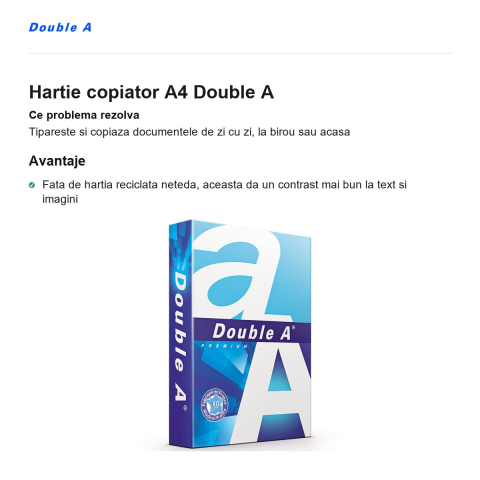 Hartie copiator A4 Double A [1]