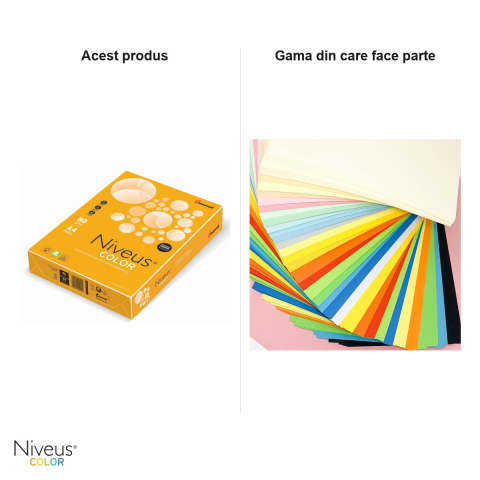 Hartie copiator color Niveus AG10 A4, portocaliu gold trend, 80 g/mp, 500 coli [5]