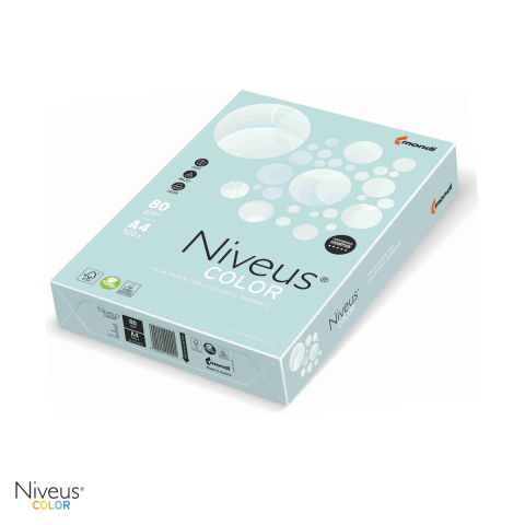 Hartie copiator - Hartie copiator color Niveus BL29 A4, albastru deschis pal, 80 g/mp, 500 coli