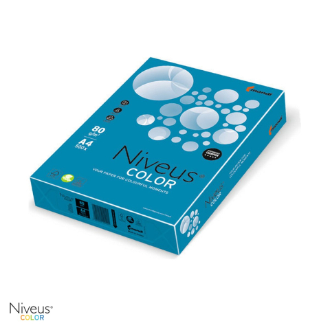Hartie copiator - Hartie copiator color Niveus DB49 A4, albastru intens, 80 g/mp, 500 coli