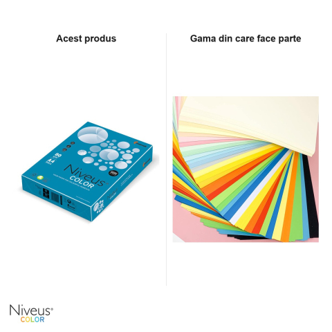 Hartie copiator color Niveus DB49 A4, albastru intens, 80 g/mp, 500 coli [5]