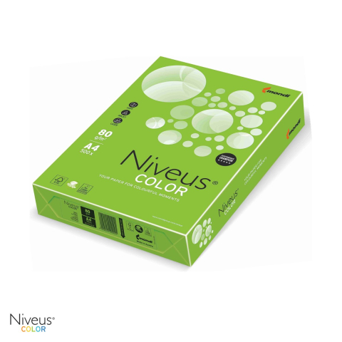 Hartie copiator - Hartie copiator color Niveus MA42 A4, verde intens, 80 g/mp, 500 coli