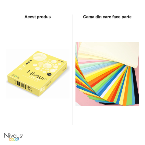 Hartie copiator color Niveus ZG34 A4, galben lamaie trend, 80 g/mp, 500 coli [5]
