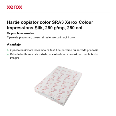 Hartie copiator color SRA3 Xerox Colour Impressions Silk, 250 g/mp, 250 coli [1]