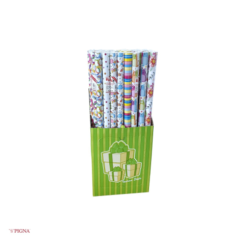 Hartie de ambalaj Pigna, 2 m, ethno/vintage 5 modele mixate, 70x200 cm [3]