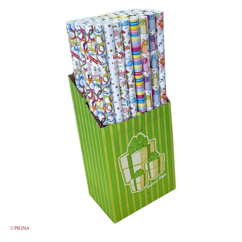 Hartie ambalare - Hartie de ambalaj Pigna, 2 m, ethno/vintage 5 modele mixate, 70x200 cm