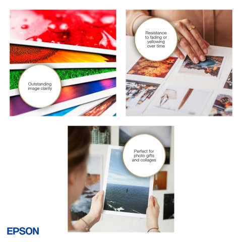 Hartie foto lucioasa Epson Premium Glossy Photo Paper, 10 x 15 cm, 255 g/mp, 80 coli, C13S042167 [3]