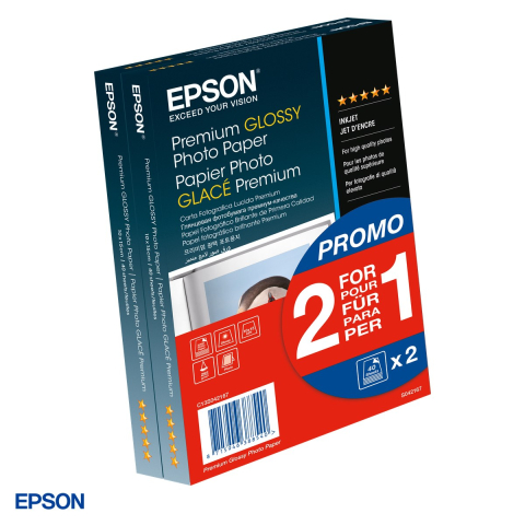 Hartie Foto - Hartie foto lucioasa Epson Premium Glossy Photo Paper, 10 x 15 cm, 255 g/mp, 80 coli, C13S042167