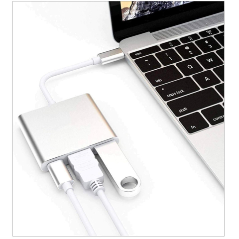 Hub Media USB-C cu HDMI 4K, USB 3.2 si PD 100W - Solutie Compacta pentru Laptop, Monitor si Incarcare Rapida [4]