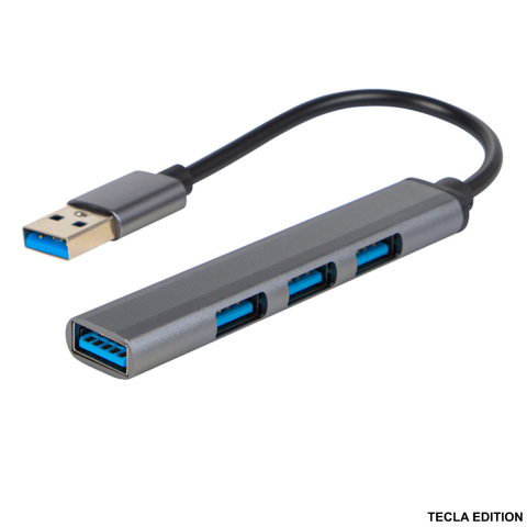 Hub-uri USB 3.0 - Hub USB 4in1 cu 1 Port USB 3.0 si 3 Porturi USB 2.0 - Splitter USB Compact din Aluminiu pentru Calculator Laptop