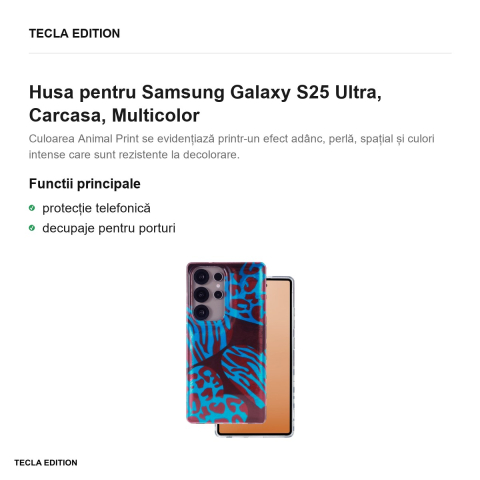 Husa Animal Print Chameleon pentru Samsung Galaxy S25 Ultra, Carcasa, Multicolor [1]