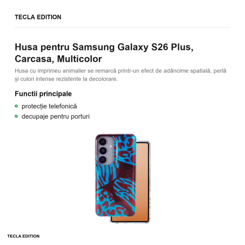 Husa Animal Print Chameleon pentru Samsung Galaxy S26 Plus, Carcasa, Multicolor [1]