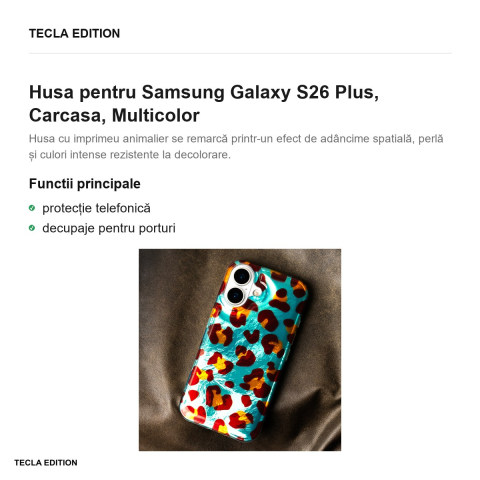 Husa Animal Print Crazy Cheetah pentru Samsung Galaxy S26 Plus, Carcasa, Multicolor [1]