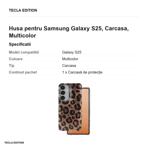 Husa Animal Print Panther pentru Samsung Galaxy S25, Carcasa, Multicolor [2]