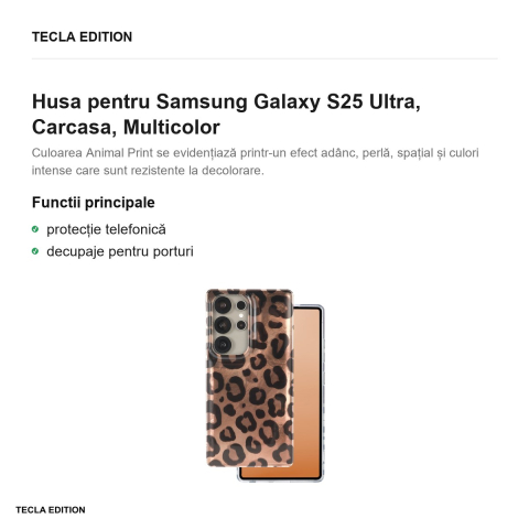 Husa Animal Print Panther pentru Samsung Galaxy S25 Ultra, Carcasa, Multicolor [1]
