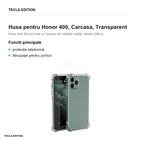 Husa Anti Shock 1,5 mm pentru Honor 400, Carcasa, Transparent [1]