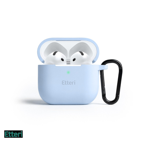 Huse casti - Husa casti Etteri pentru AirPods 4, Albastru deschis